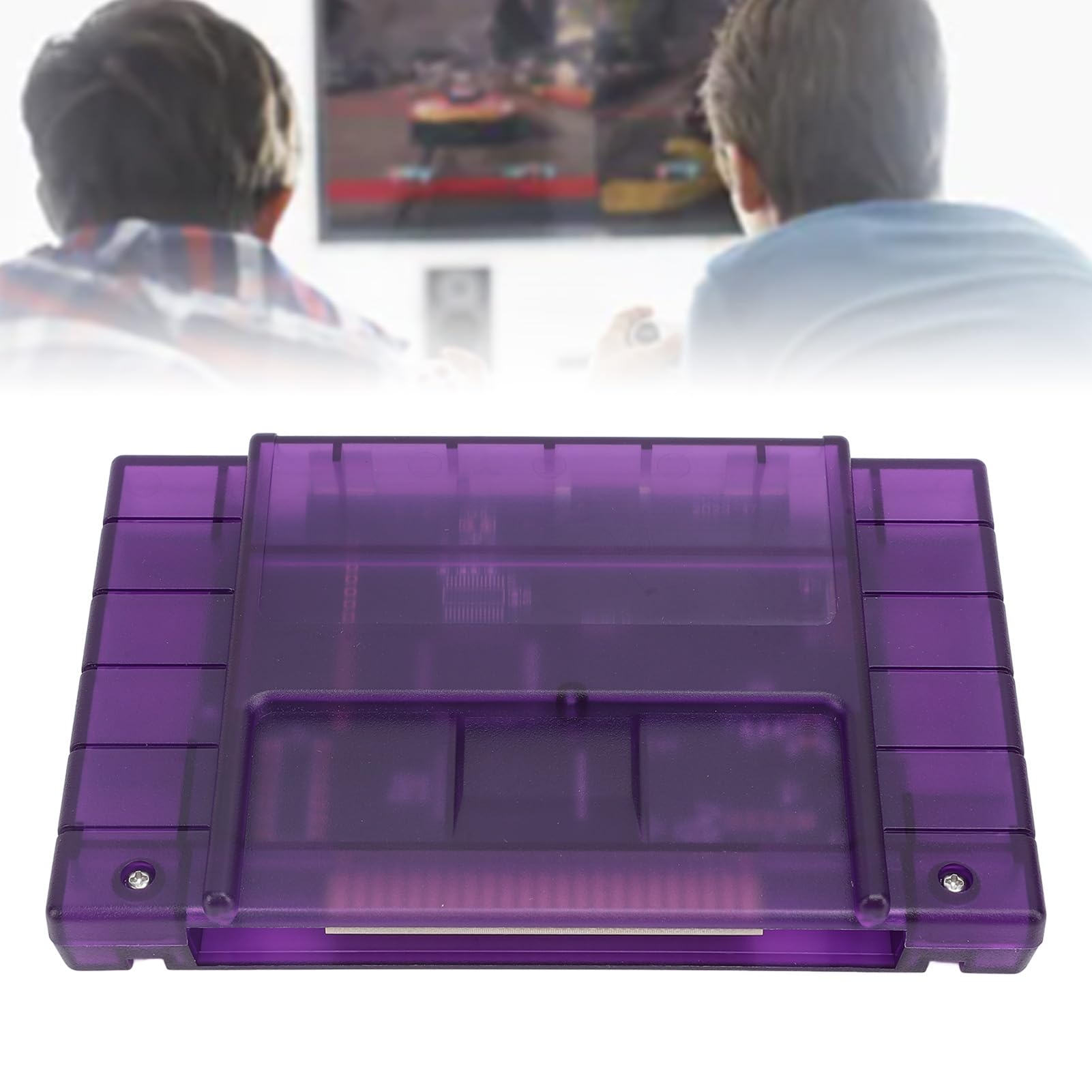 POENVFPO Cartuccia di Gioco per Console SFC, Cartuccia da 3000 in 1 Videogioco con Scheda di Memoria da 8 GB (Viola trasparente)