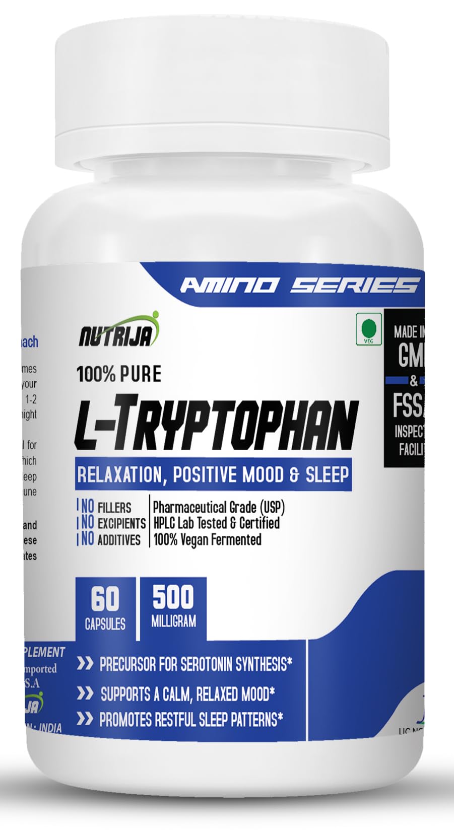 Nutrija-L-Tryptophan 500 Mg - 60 Capsules (B07SG8T5G4) Amazon Price History, Amazon Price Tracker