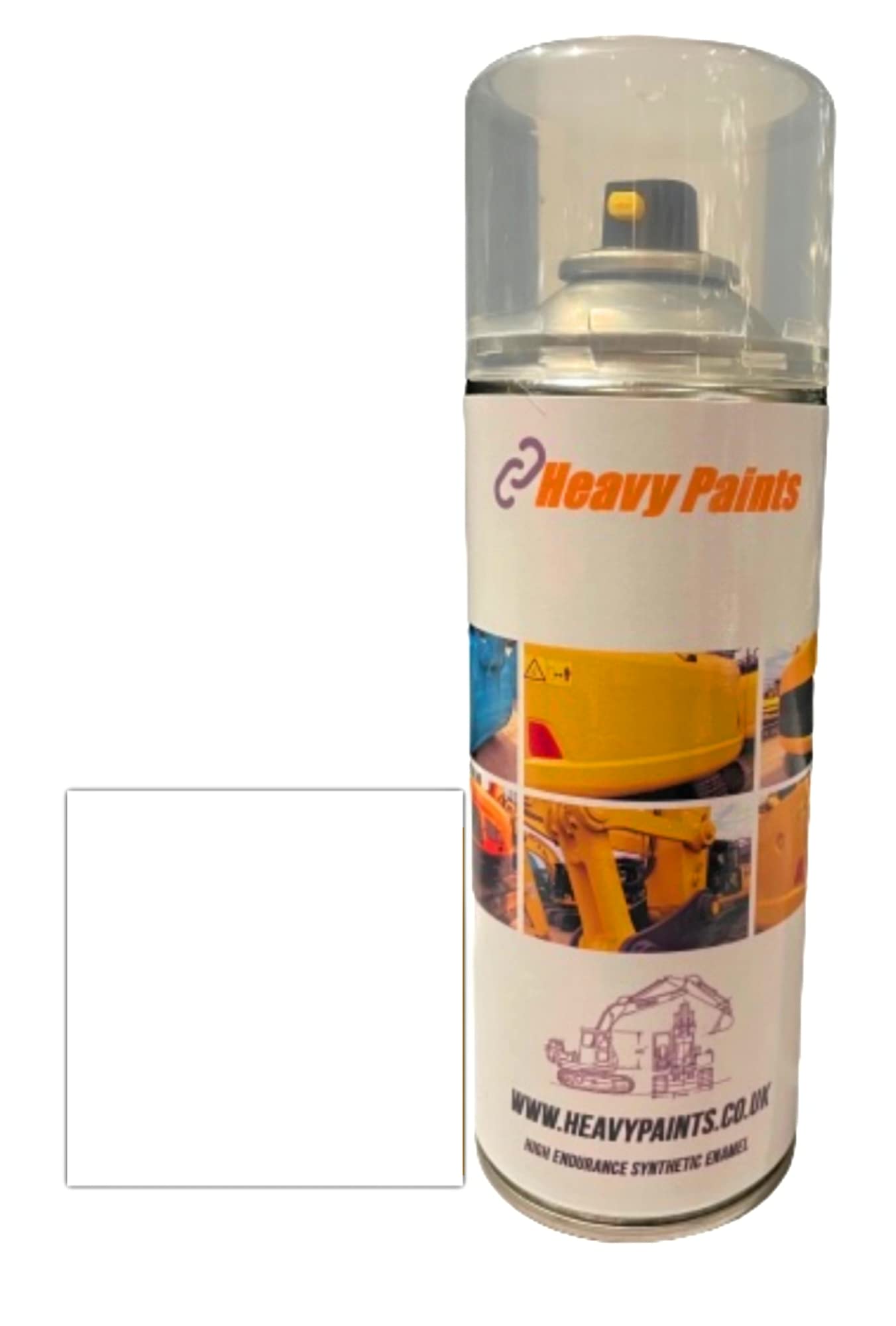 Heavy Paints White Compatible With Bobcat Excavator Skidsteer Synthetic Enamel Paint 400Ml Aerosol
