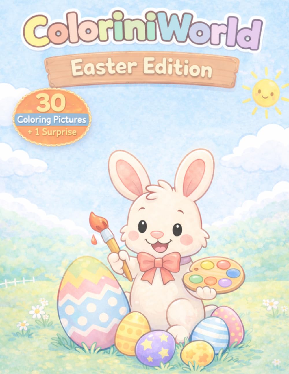 ColoriniWorld - Easter Edition: A Fun Spring Coloring Book for Kids Ages 3-5 | Cute Animals, Flowers, Bees, and Easy Coloring Pages