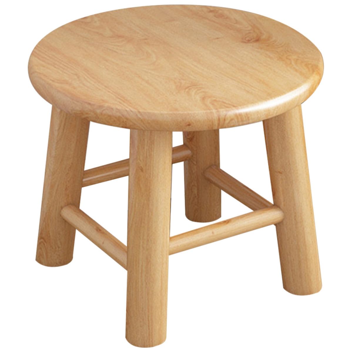 Kichvoe Taburete de Madera, Asiento bajo Redondo de 25x25 CM