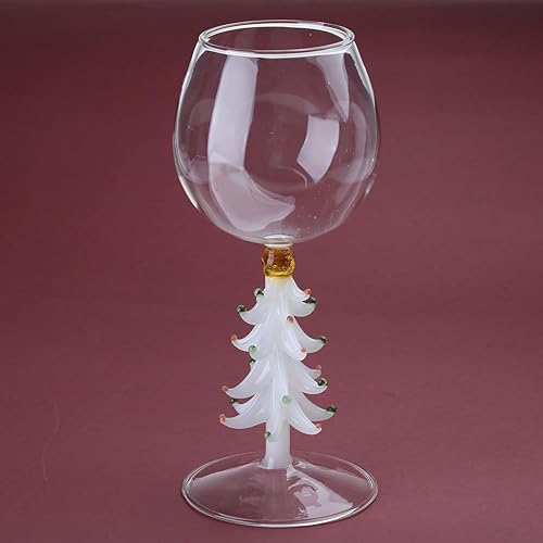 Miniatura 3 de Taza de vidrio 3D con figura de árbol de Navidad en el interior, vidrio sin tallo para vino, agua, leche, copa, copa de vidrio, copa de árbol de