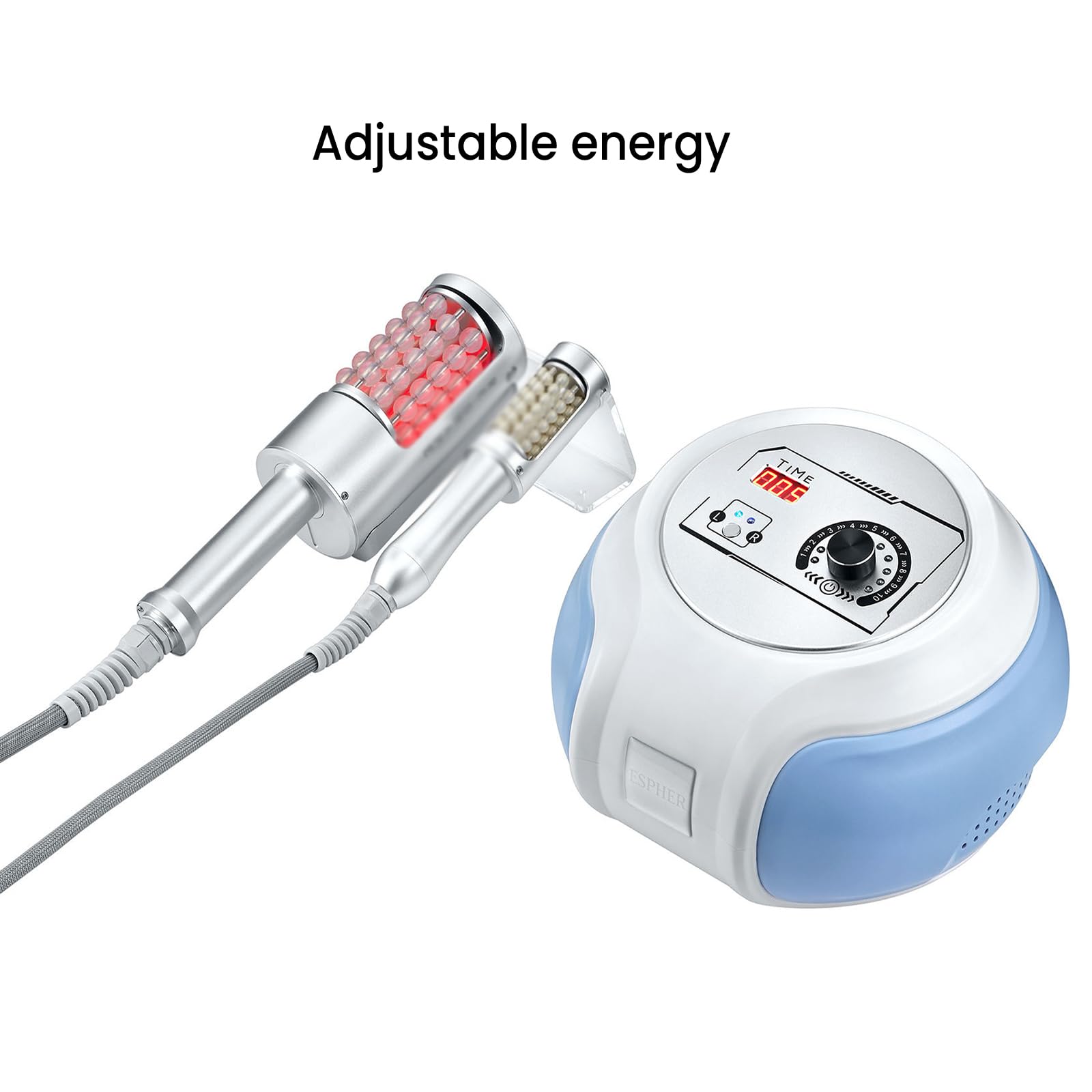 Máquina Masaje Anticelulítica, Masajeador Corporal con Rodillo Y Mango Metálico, Energía Ajustable, Masaje hacia Adelante Y hacia Atrás, Vibración Transmisión 29-355Hz/min, Velocidad 800rpm/min