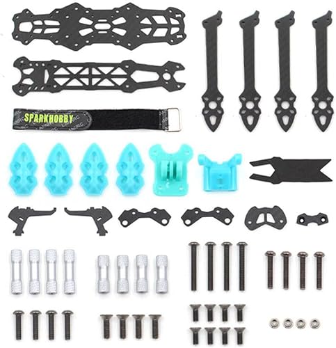 Miniatura 3 de GoolRC LANNRC Mark4 5 pulgadas FPV Marco de fibra de carbono 8.858 in distancia entre ejes 0.197 in brazo Freestyle Marco de largo alcance para