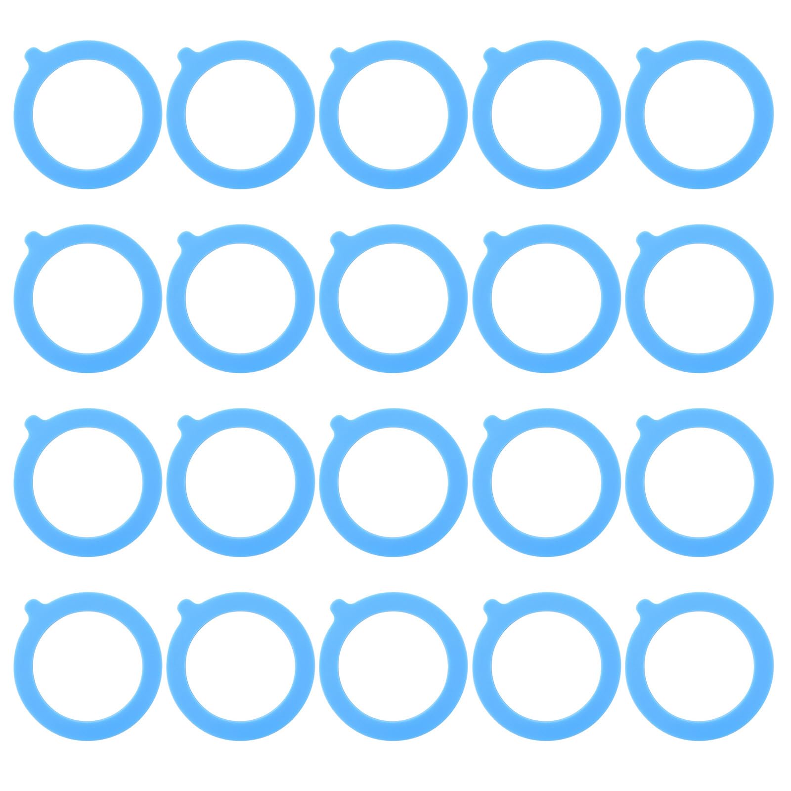 MICFENY 20Pcs Jar Sealing Rings Silicone Replacement Gaskets Leakproof Seal Rings for Regular Mouth Canning Jar