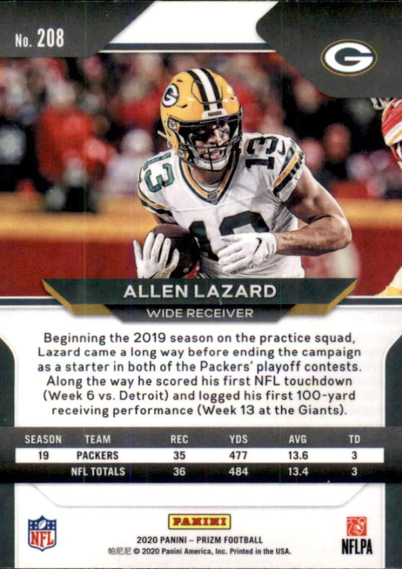 2020 Panini Prizm #208 Allen Lazard Green Bay Packers Football Card