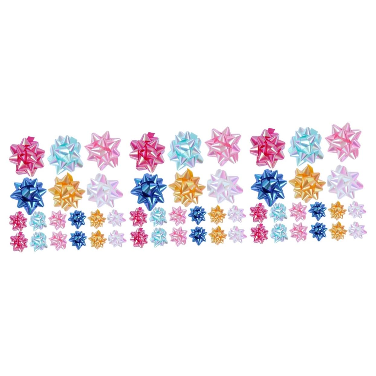 SOLUSTRE 150pezzi Fiocchi Decorativi Nastro Per Regali Con Design Fiori Per Decorazioni Festive e Incarti Facili Da Utilizzare e Realizzati Sicuro