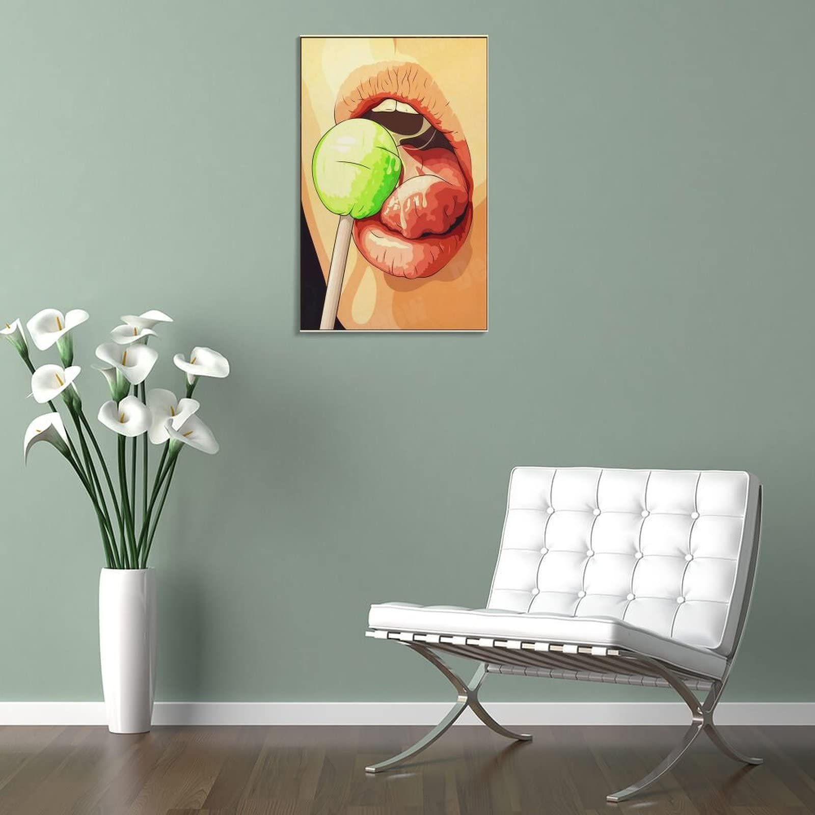 Poster pop art con stampa artistica da parete su tela con scritta "Hot Girl" e poster da camera da letto in famiglia, 60 x 90 cm