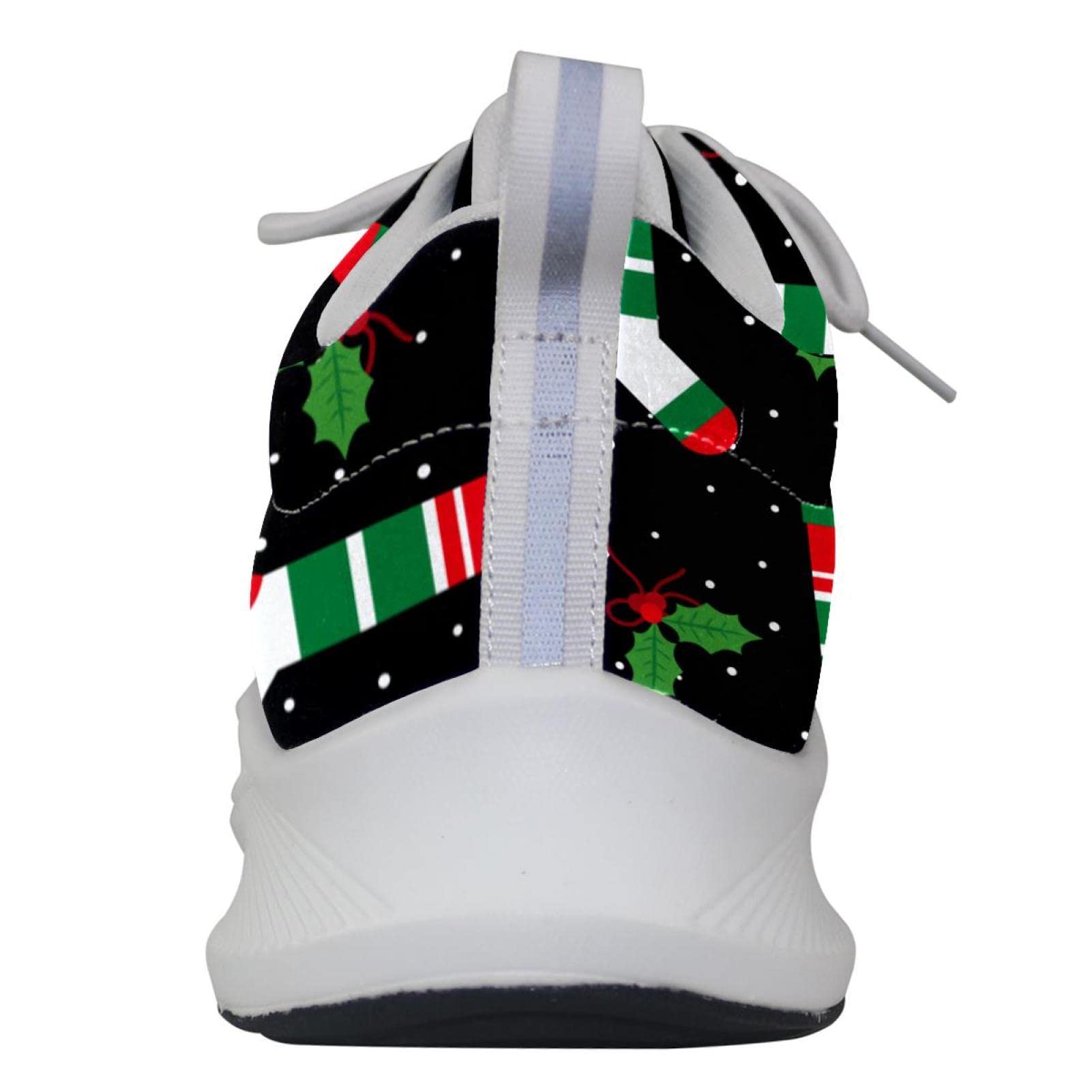 Sneakers personalizzate Scarpe da passeggio leggere Running Athletic Casual Sneakers Natale Inverno Nero, multicolore, 4 US