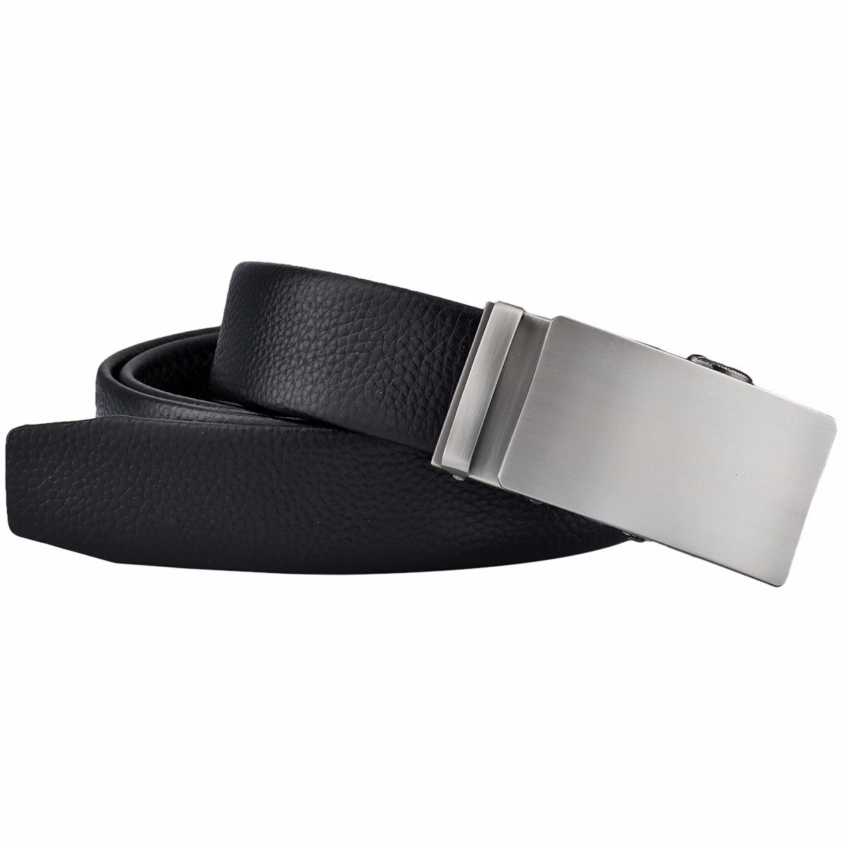 squaregarden Leather Belts for Men,Ratchet Dress Belt with Automatic Sliding Buckle