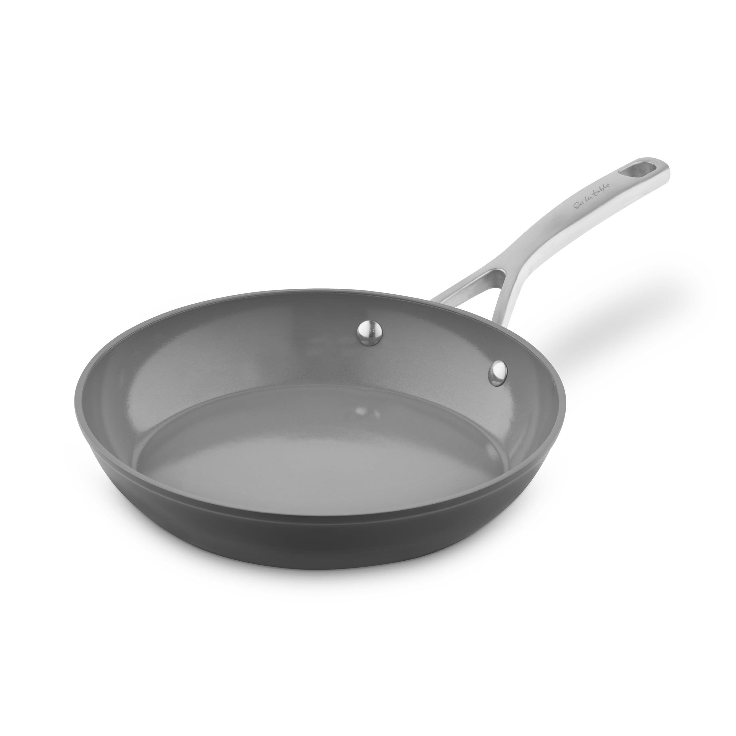 Sur La Table Grey Hard Anodised 24Cm Frying Pan, 10X Stronger Superior Ceramic Non-Stick Coating, Induction Compatible, Slt800371