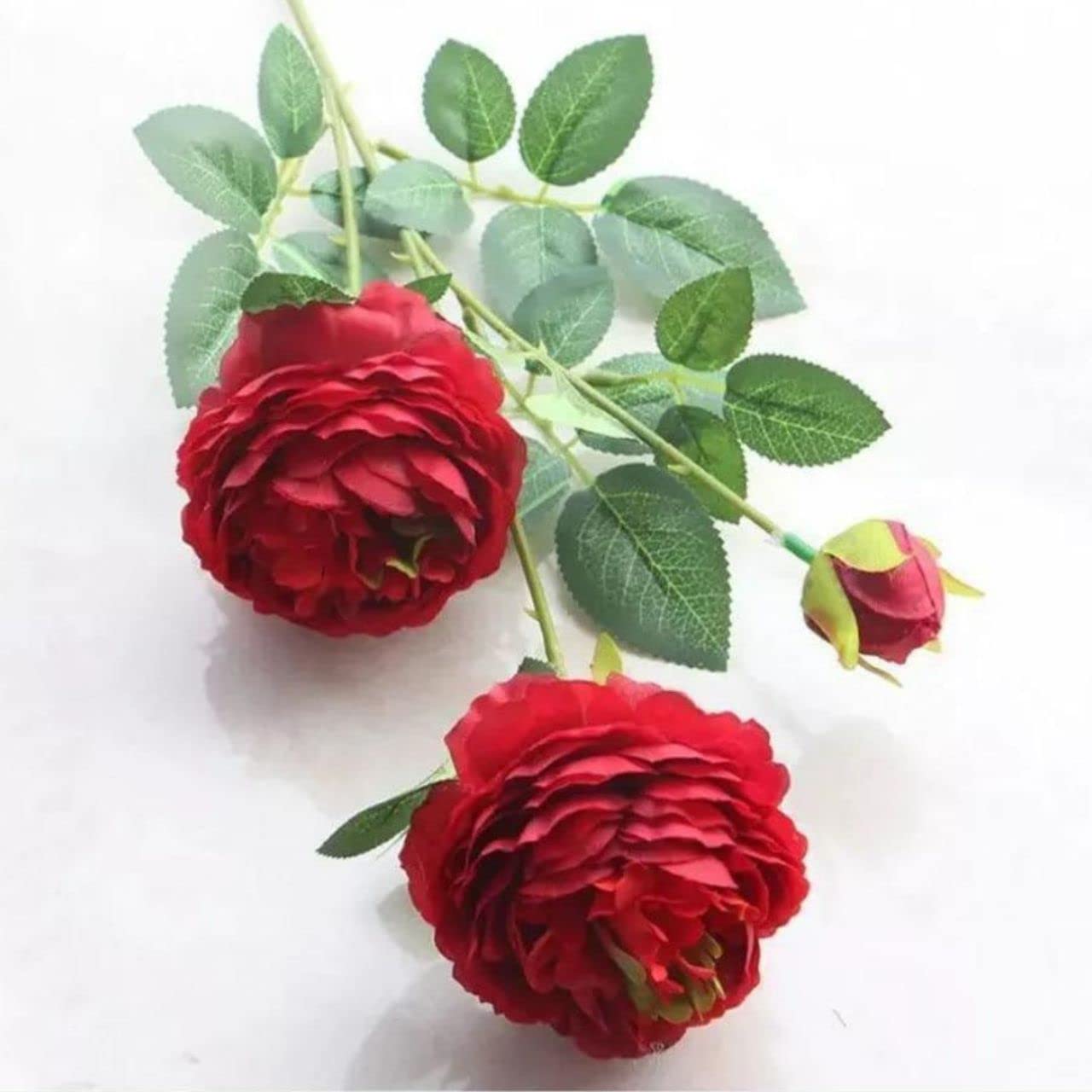 Amazon｜RERACO 造花 バラ 赤 6本セット 薔薇 ローズ 花束