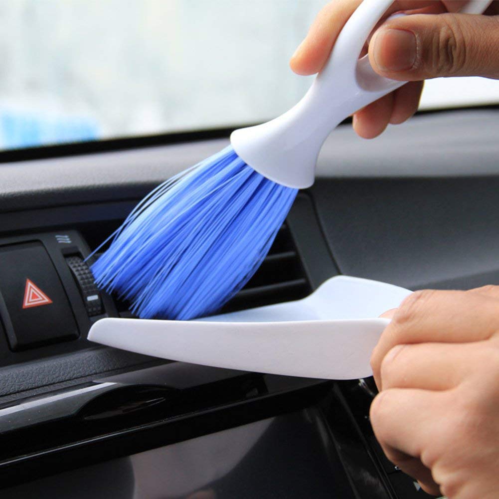 2 in 1 Small Broom and Dustpan Combo for Office, Keyboard, PC, Window, Car Cleaning - The Best Mini Hand Broom - Compact Cleaning Tool (White)-image-7