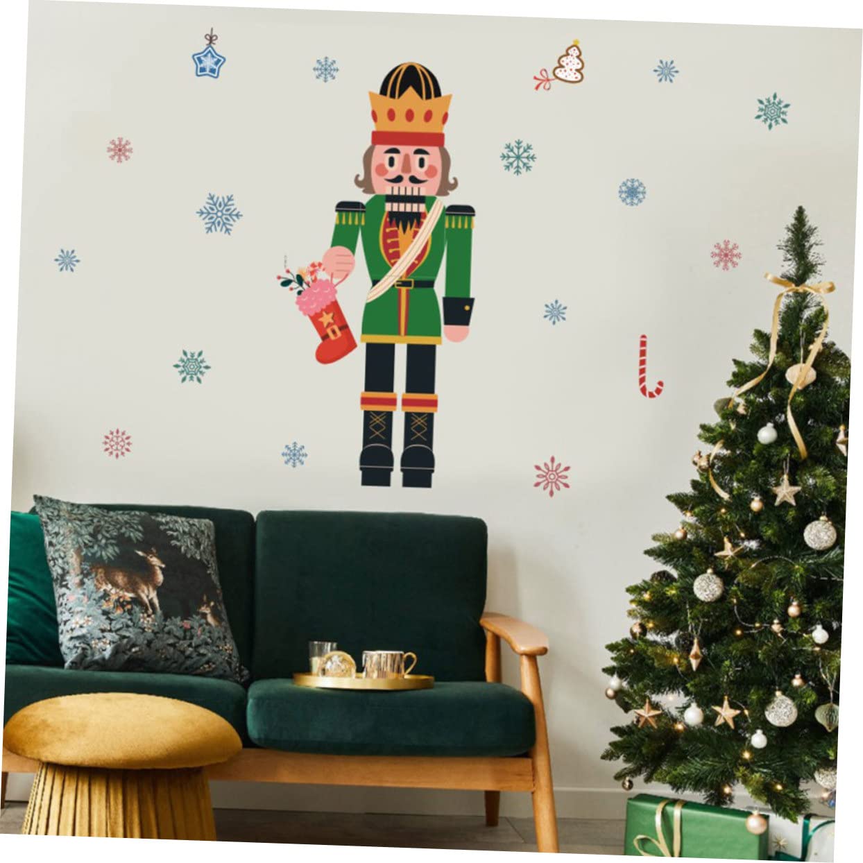 Alipis 4blätter Weihnachts- Fensteraufkleber Selbstklebende Weihnachtsdekoration Für Fenster Und Kühlschrank Für Weihnachtsfeiern Und Leicht Zu Entfernen