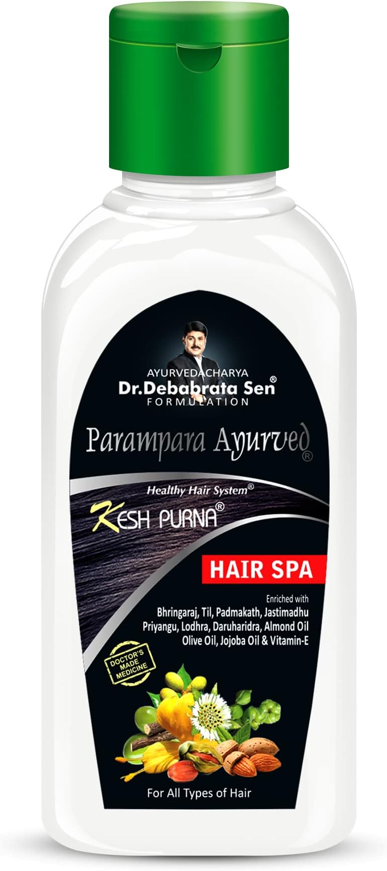 Ayurved Kesh Purna Hair Spa | Herbal Hair Treatment with Almond Oil, Olive Oil & Bhringaraj | Deep Conditioning, Damage Repair & Nourishment for Smooth Shiny Hair | 100ml | Pack Of 3