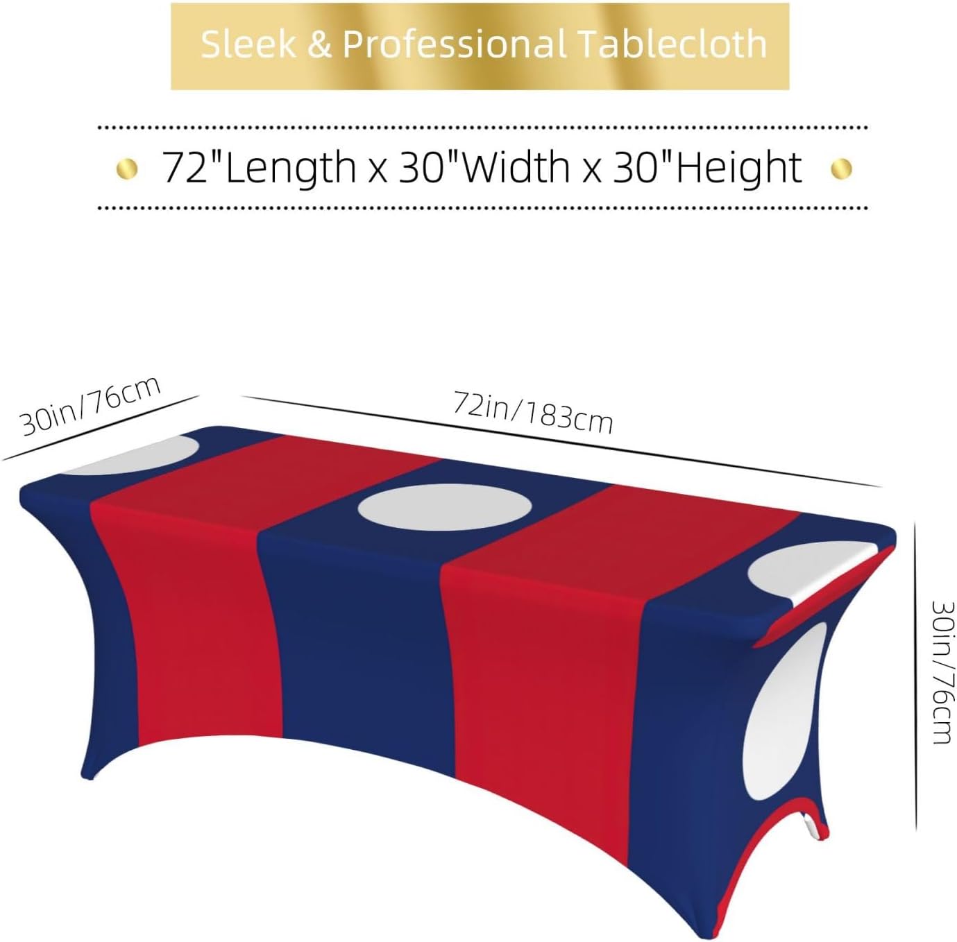 Flag of Laos Print Table Cover Rectangular Tablecloth for 6-Foot Tables for Wedding Banquets Outdoor