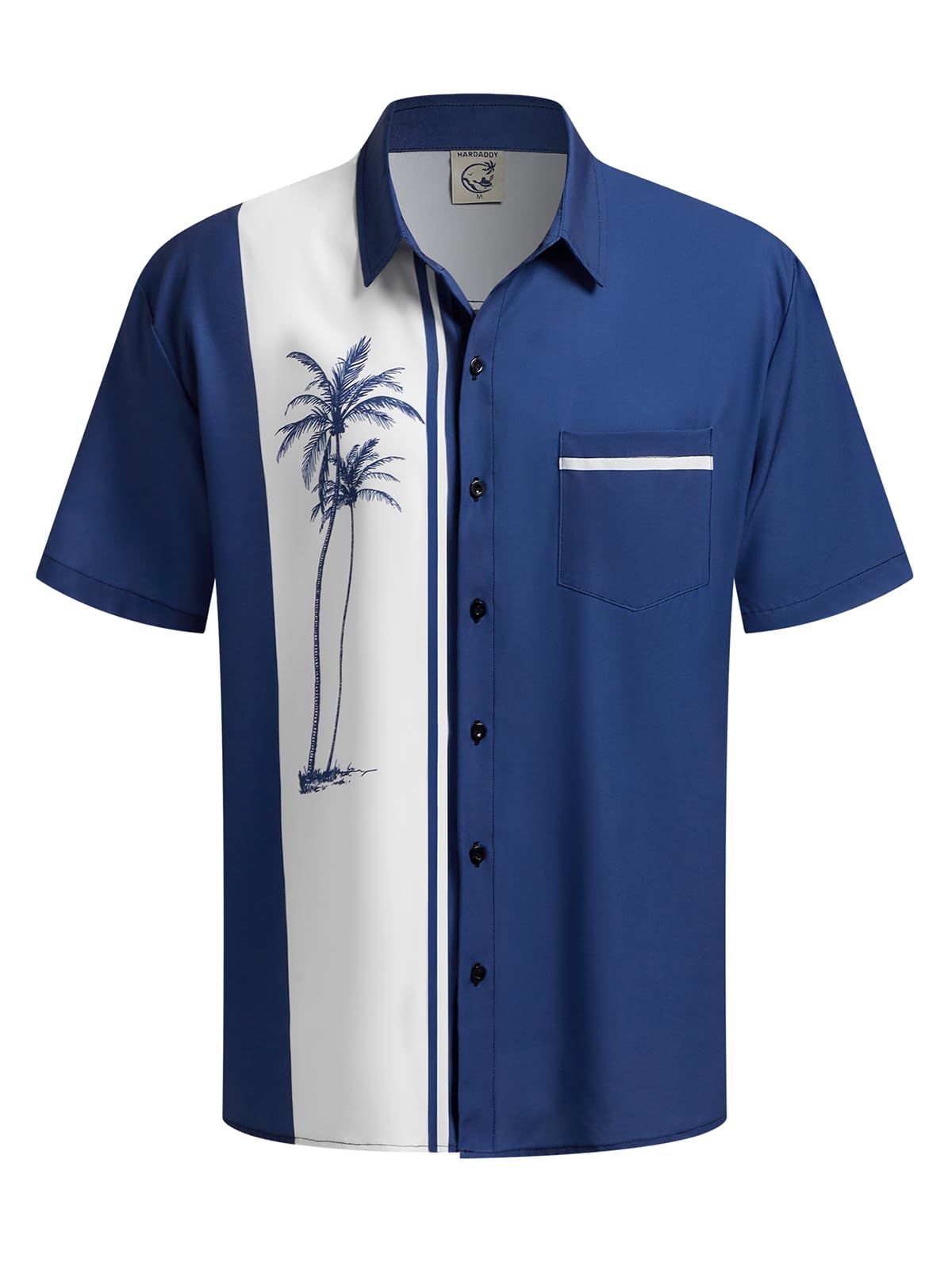 Hardaddy Men's Hawaiian Shirt Short Sleeves Coconut Printed Button Down Summer Beach Casual Shirts