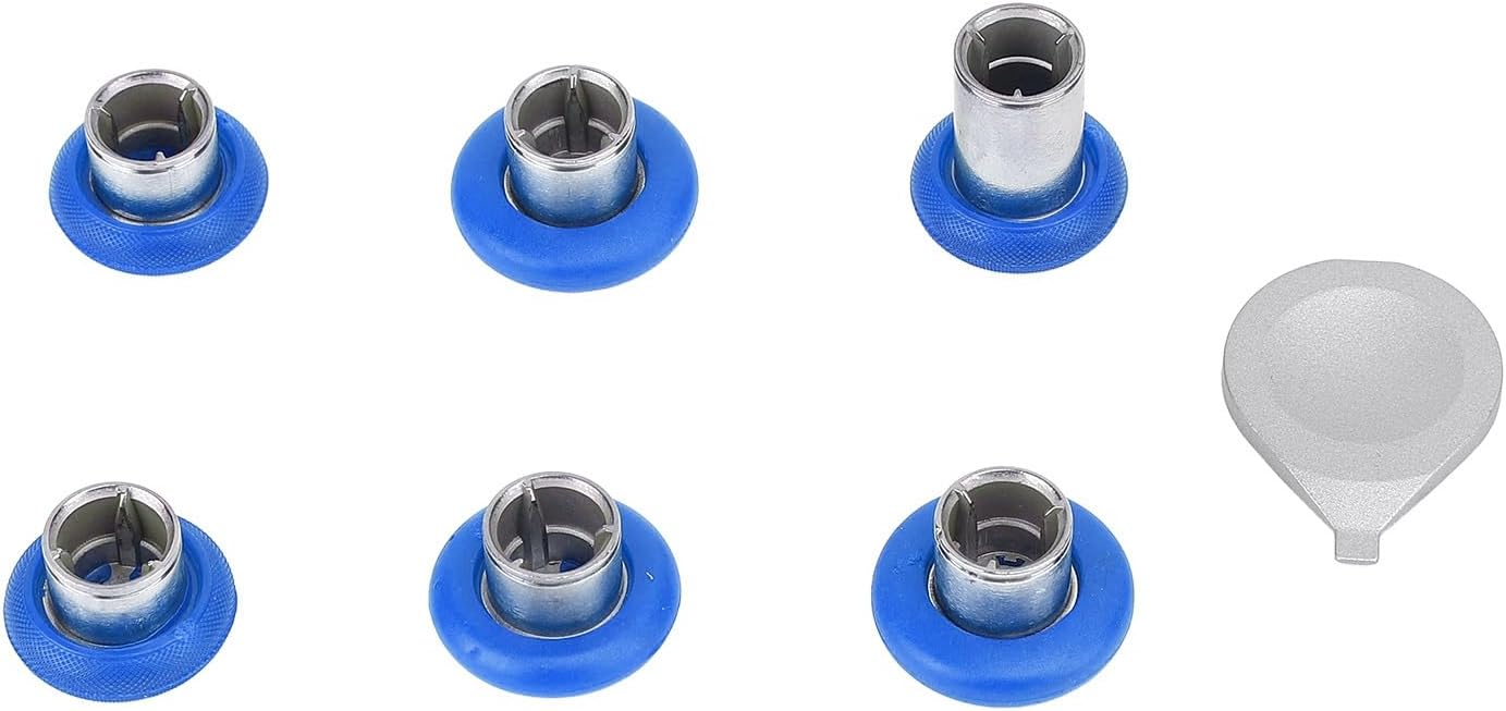 Interchangeable Thumbstick Rubber and Stainless Steel Game Controller Thumbstick Replacement for Series 2 and Series 2 Core Controllers Model 1797 6 Pack (Blue)
