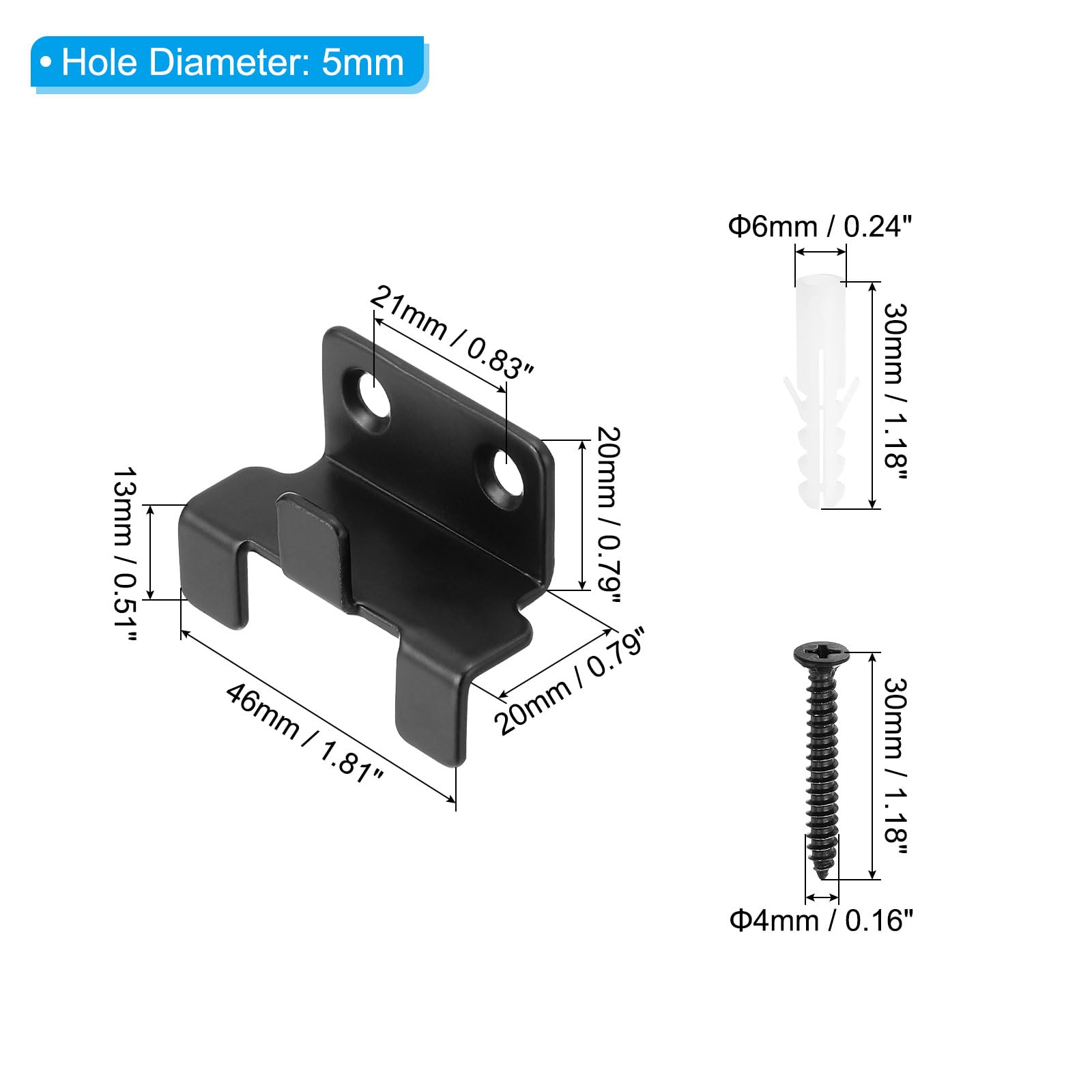 PATIKIL Tile Hanger Bracket 1.6x1.4 - Image 2