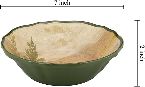 Miniatura 3 de UP ware - Juego de 6 cuencos redondos de melamina, sin BPA, aptos para lavavajillas, platos de cocina para pasta, arroz, sopa y ensalada, cuencos de