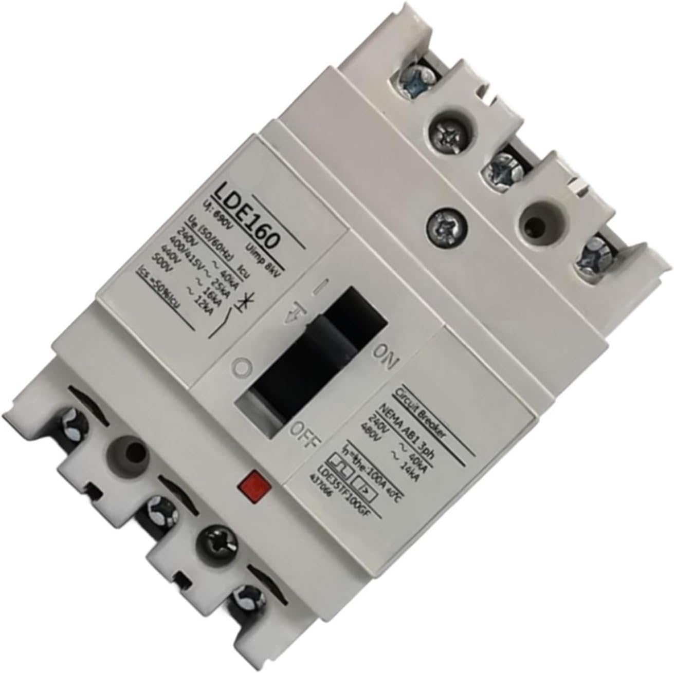 Thermal Magnetic Breaker LDE160 3P 125A Molded Case Circuit Breaker