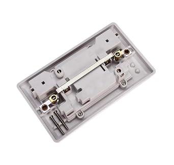 2 Gang UK Electrical Plug Socket Wall Faceplate with 2 USB Charging Ports + Back Box 25MM White