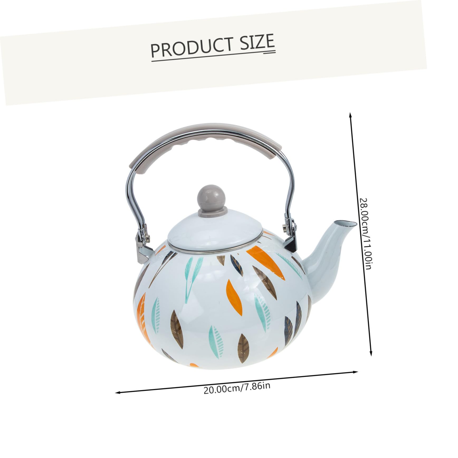 Cabilock Hervidor de Agua para Cocina de Gas e Inducción de Esmalte de 3L con Mango de Plástico Resistente al Calor con Rápida Conducción de Calor y Diseño Antiescaldaduras