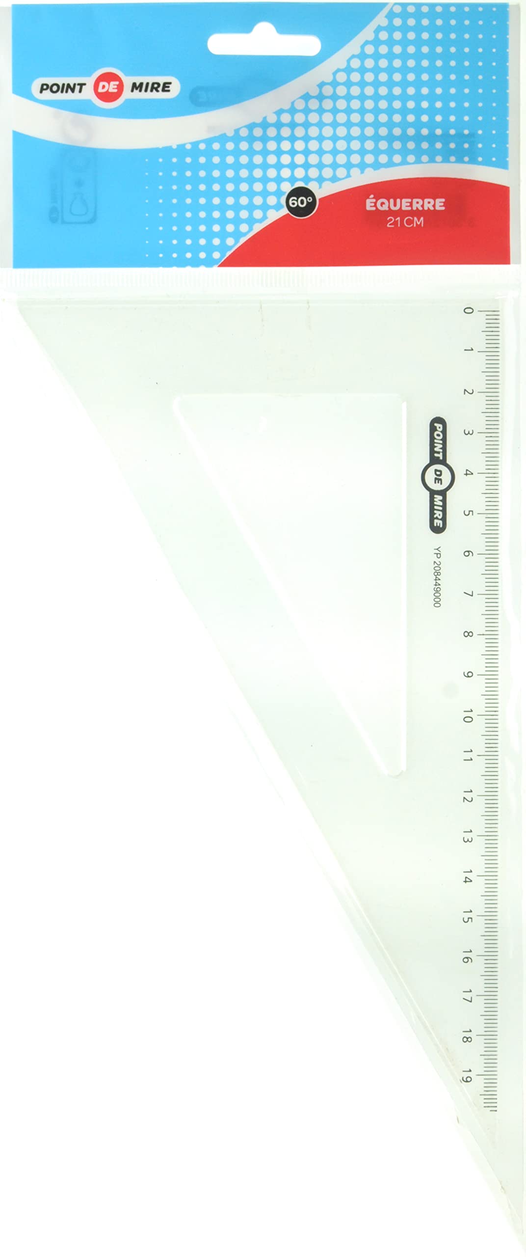 Point De Mire Equerre cristal 60° 21cm
