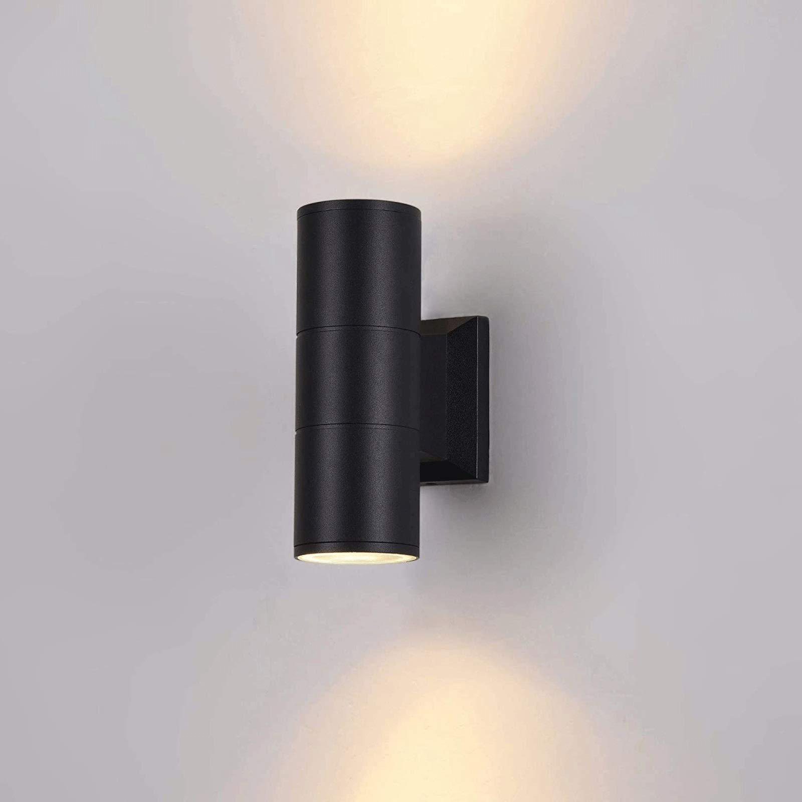 Applique murale moderne pour intérieur et extérieur, en aluminium noir, résistante à l'eau et à la poussière, compatible avec les couloirs, salles de bains, vérandas, chambres et couloirs.