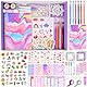 Goldge 109pcs DIY Journal Kit - Gifts for Girls Ages 8 9 10 11 12+ Year Old, Scrapbook Kit for Tweens Teens Decorate Personalized Planner/Organizer, Arts and Crafts for Kids Ages 8-12