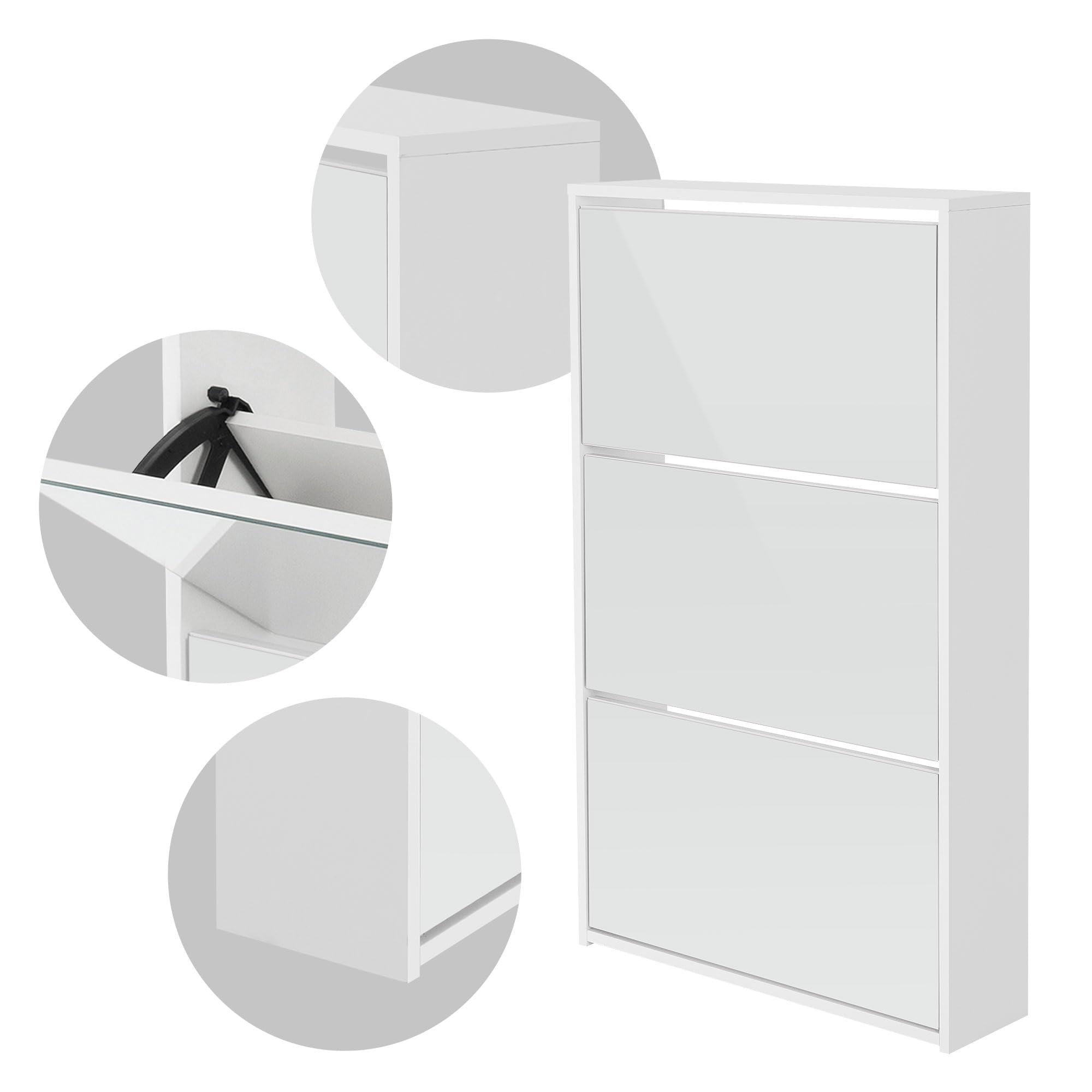 Schoenenkast 3 Vakken Voor Vouwschoen Dresser 125 Cm Schoenenkast 15 Paar Schoenen Dresser Schoen Moderne Tipper Schoenenkast 3 Vakken Voor Vouwschoen Dresser 125 Cm Schoenenkast 15 Paar Schoenen Dresser Schoen Moderne Tipper