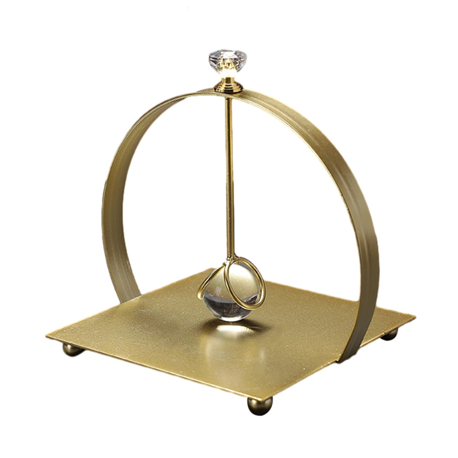 Square Napkin Holder,with Weighted Arm,Durable Iron Frame Windproof Dispenser,Stable Cocktail Napkin Holders for Home And
