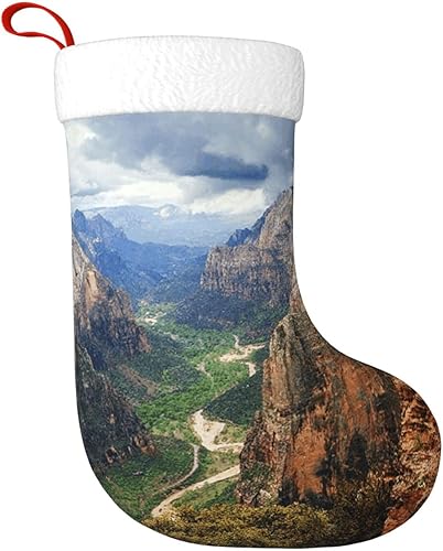 Zion National Park - Calcetines decorativos de Navidad de 17.7 pulgadas, calcetines duraderos para chimeneas, árboles de Navidad, oficinas
