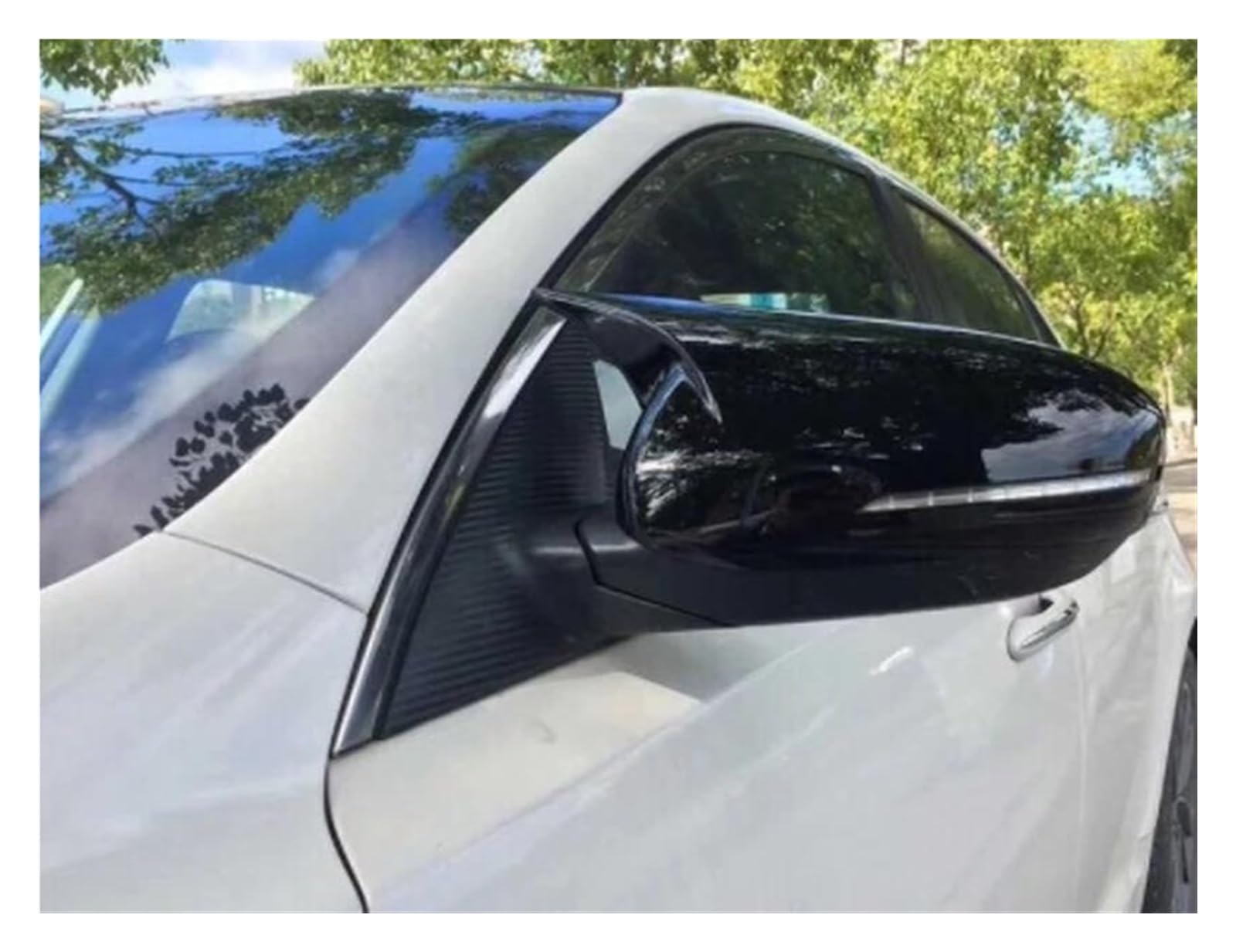 Coques de rétroviseur pour KIA K5 Optima 2011-2020 en ABS noir protection de portières latérales