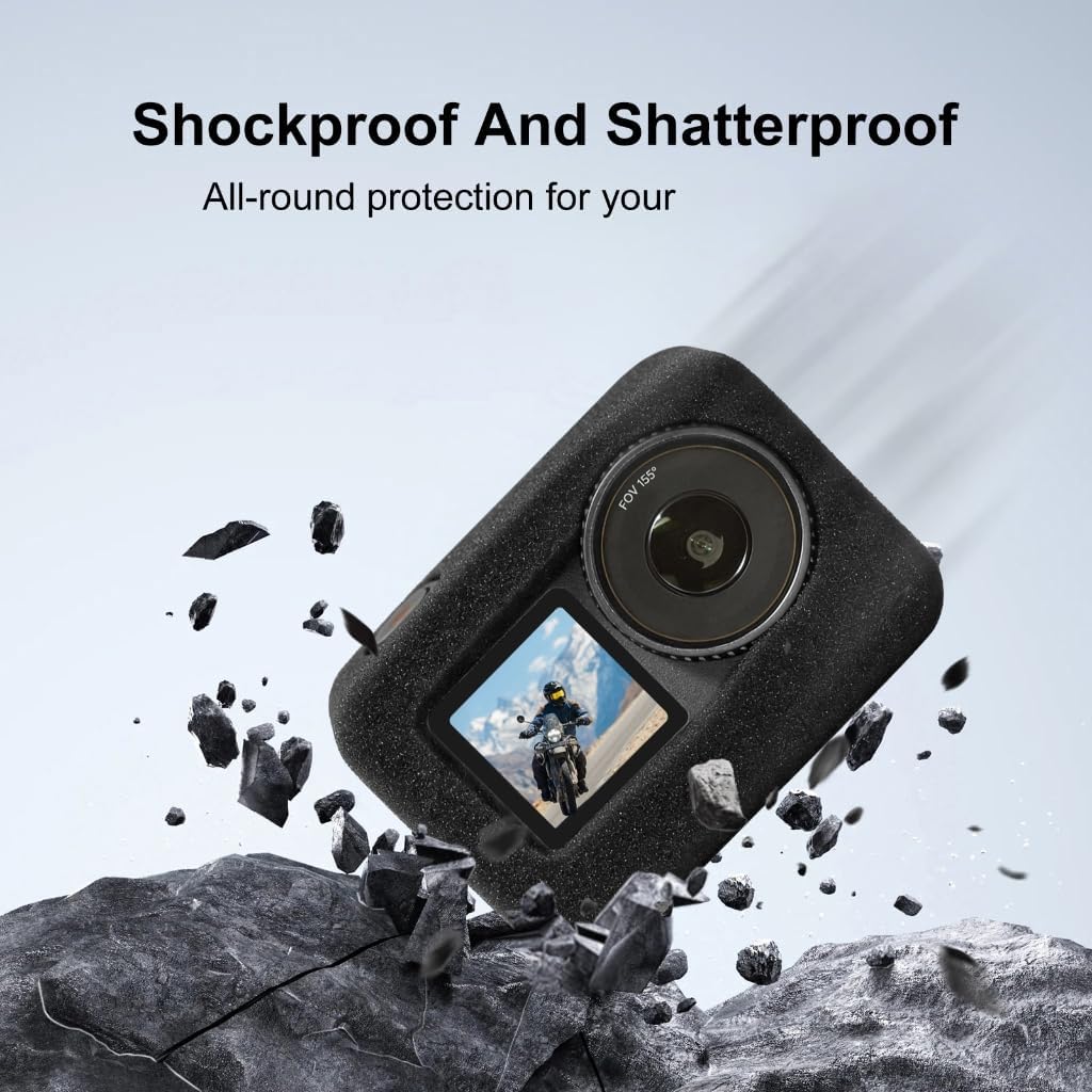 AntiWind Muff Sponges Foam Cover for Action 6 Waterproof Camera for Skiing Surfing and Outdoor Adventure