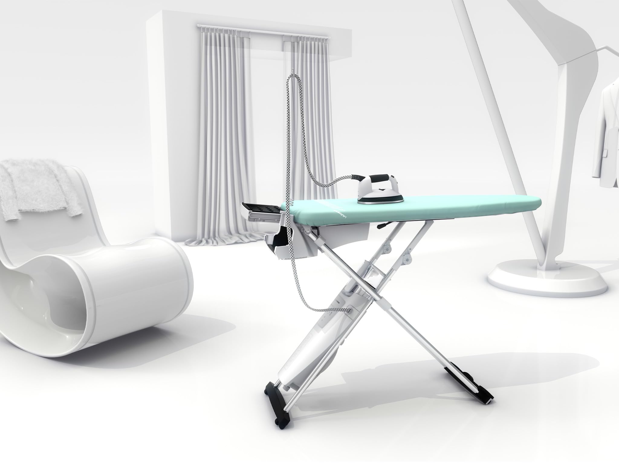 Laurastar S Plus, Hygienische Dampf, Eliminiert 99,9% der Bakterien & Viren, Professionelles Bügeleisen, Aktivbügeltisch, Abnehmbarer Wassertank