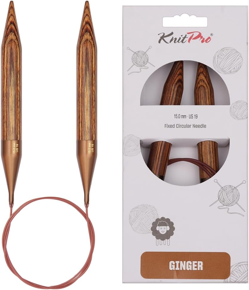 KnitPro Ginger Fixed Circular Needles 40" (100cm) | US Size 19 (15mm)