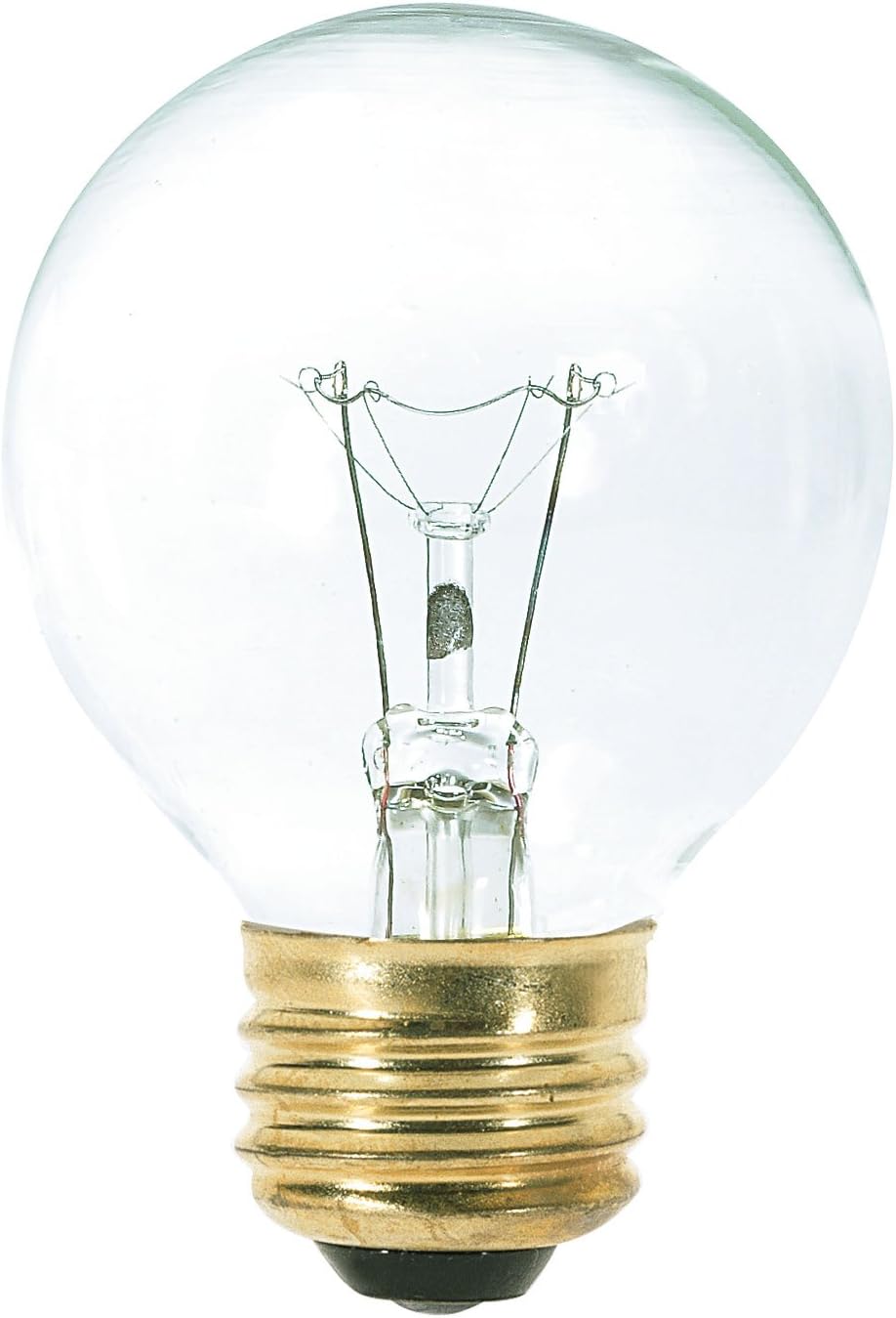 Satco S3887 120V Medium Base 25-Watt G18.5 Light Bulb, Clear