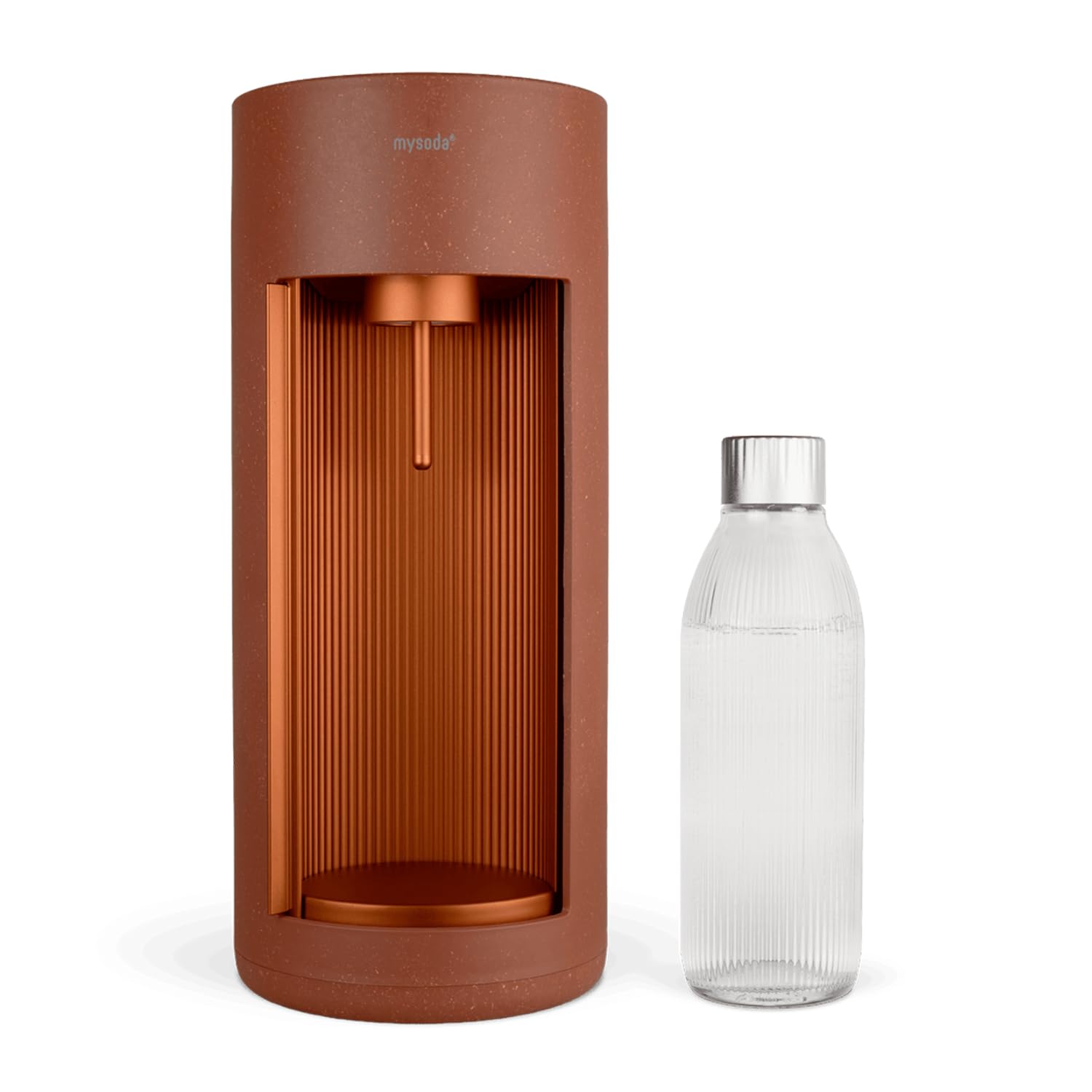 Mysoda Glassy - Gazificador de agua con 1 botella de vidrio (bombona de CO2 no incluida) - Terracotta