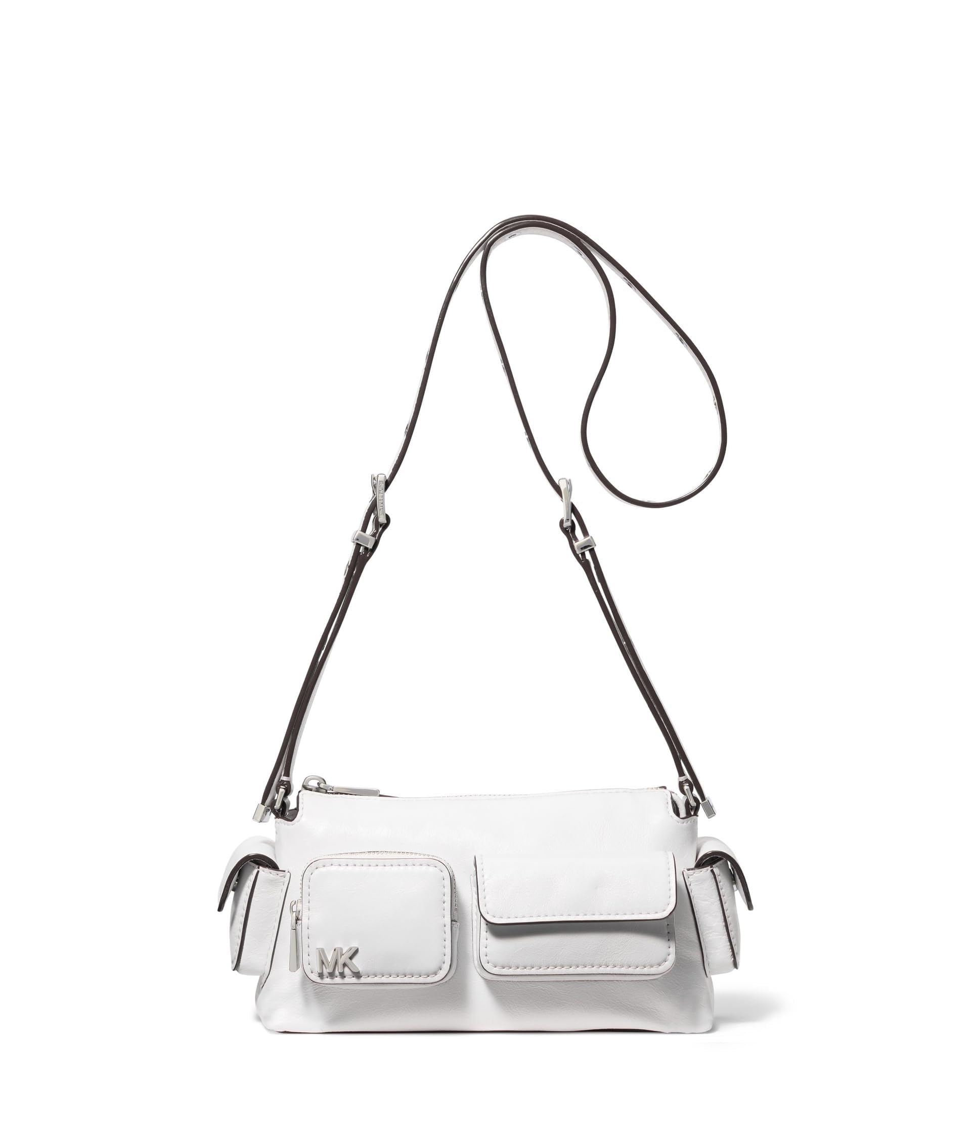 Michael Kors Dakota Leather Shoulder Bag Optic White