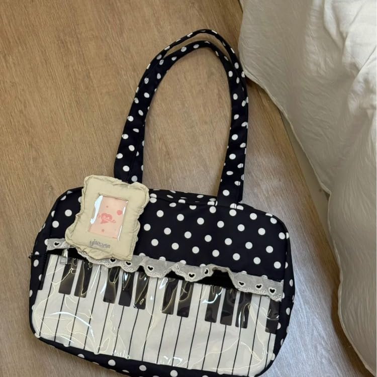 Piano Shoulder Bag Whimsy Tote Vintage Y2k miniatura 2
