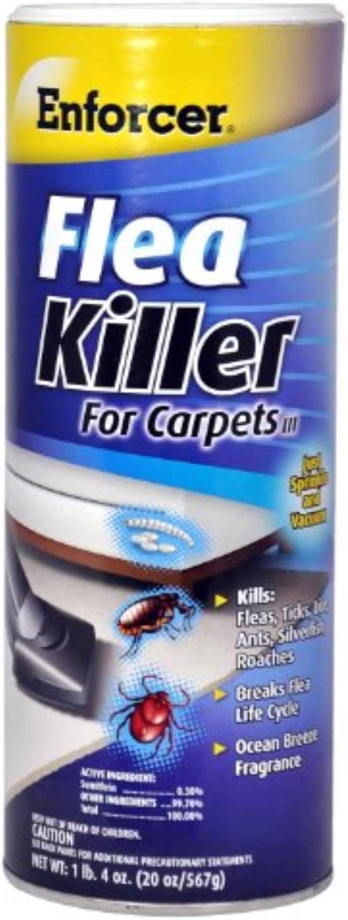 Enforcer Flea Killer For Carpets Multiple Insects Powder 20