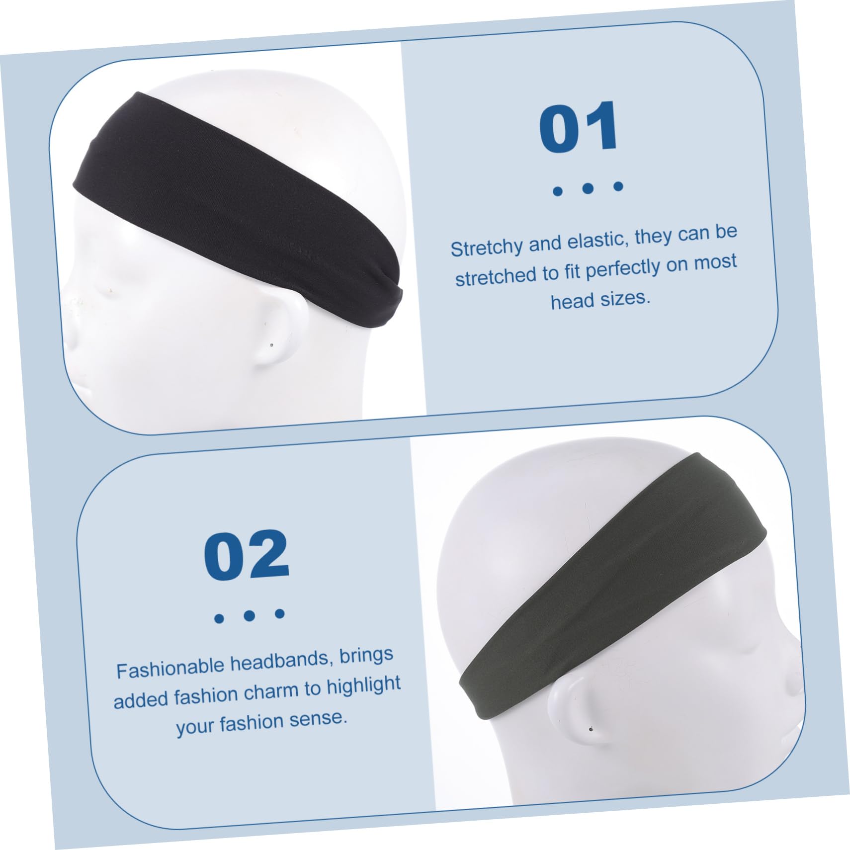 12 Uds Diadema Deportiva Gorra Deportiva Universal Poliéster Hombre