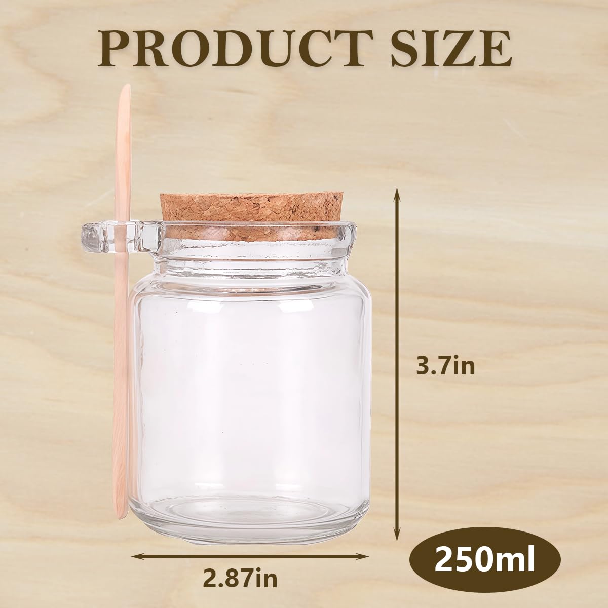 Amazon.com: XINGZI 1Pcs 250ml/8.5oz Empty Clear Glass Jam Jar with