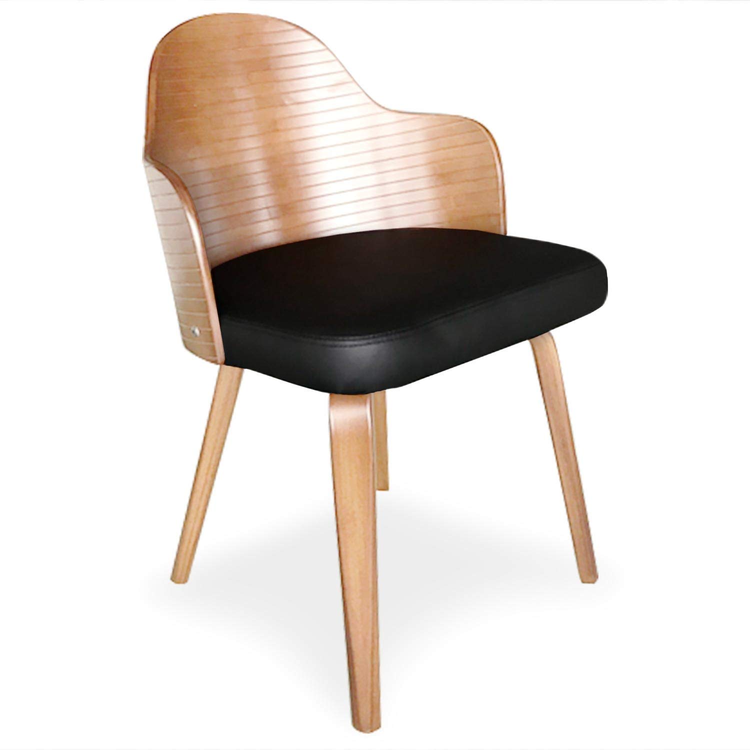 Menzzo Lot de 2 chaises scandinaves Falbala Naturel et Noir xgf407a3natnoir