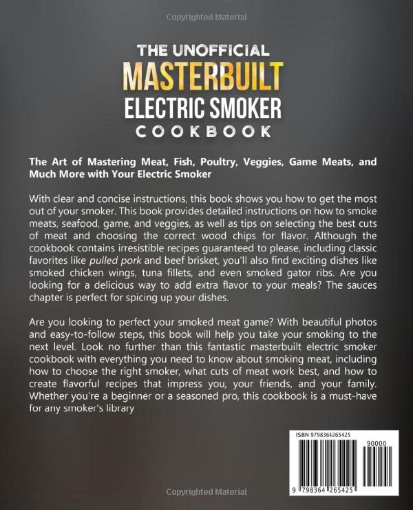 Image of The Unofficial Masterbuilt Electric Smoker Cookbook: The Art of Smoking Meat with Your Electric Smoker
