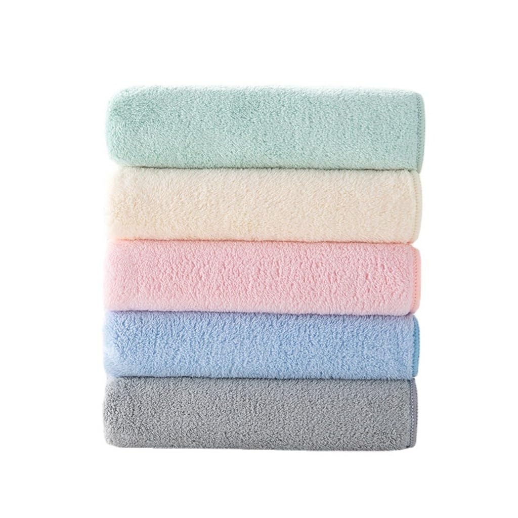 Serviette de visage absorbante et douce en velours corail épais pour la peau