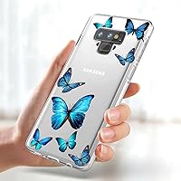Vista 6 de Funda para Galaxy Note 9, Samsung Note 9 para niñas y mujeres, delgada, a prueba de golpes, patrón transparente, suave, flexible, TPU trasero, funda