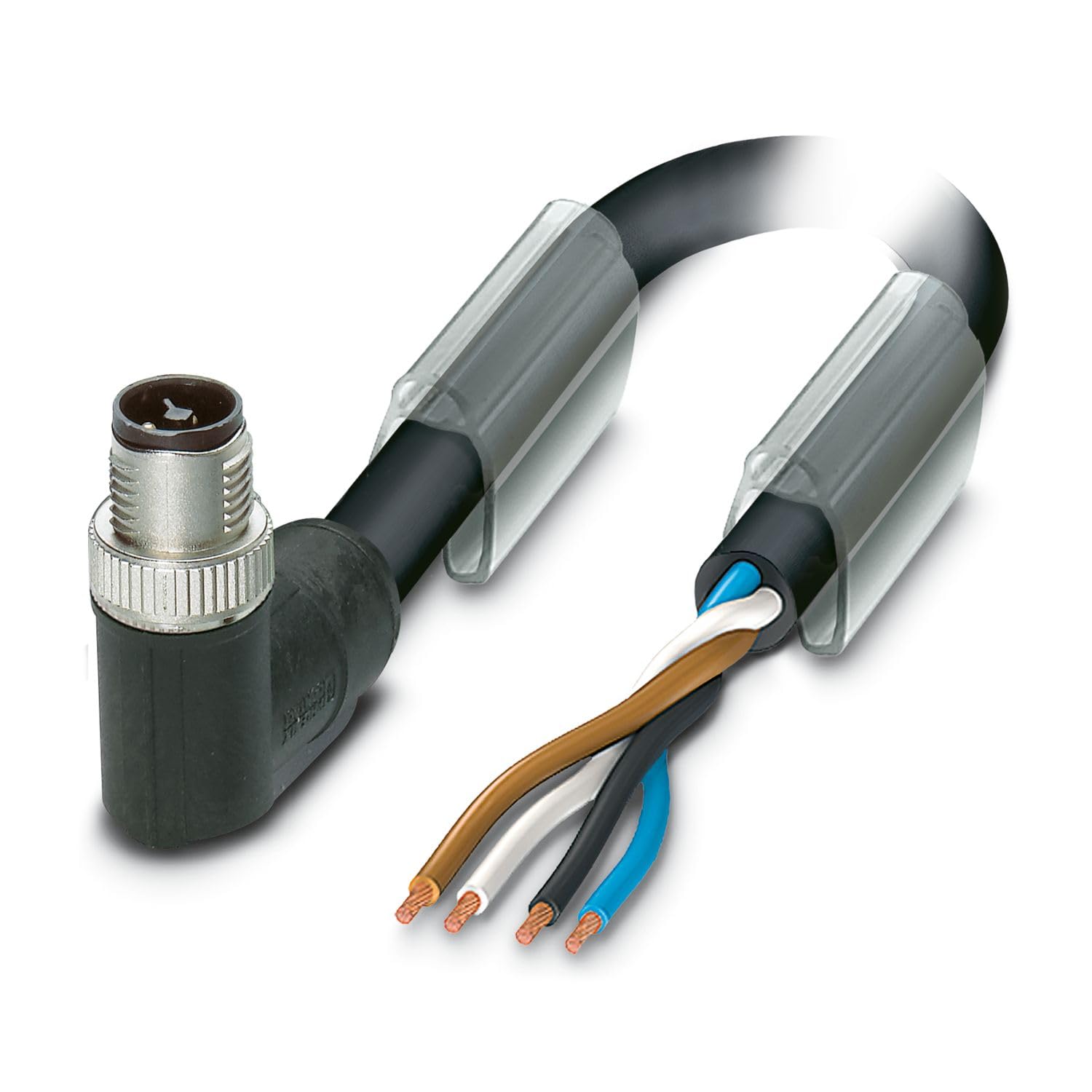 Phoenix Contact SAC-4P-MRT/10.0-PUR SCO konfektioniertes Sensorkabel, Stecker gewinkelt/offenes Ende, Länge 10m
