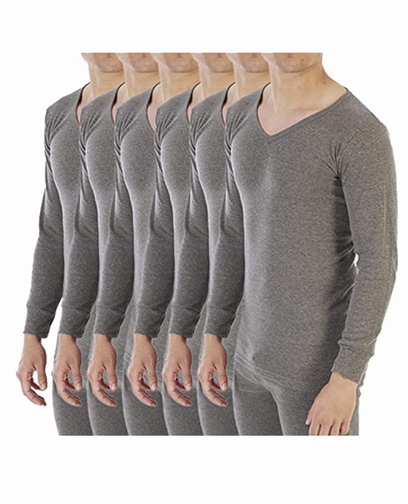 Lacotex Camiseta Interior Termal de Hombre | Camiseta Manga Larga y Cuello Pico Térmica | Confort y Protección Térmica Interior | Pack Ahorro 3 y 6 Unidades | L101VG